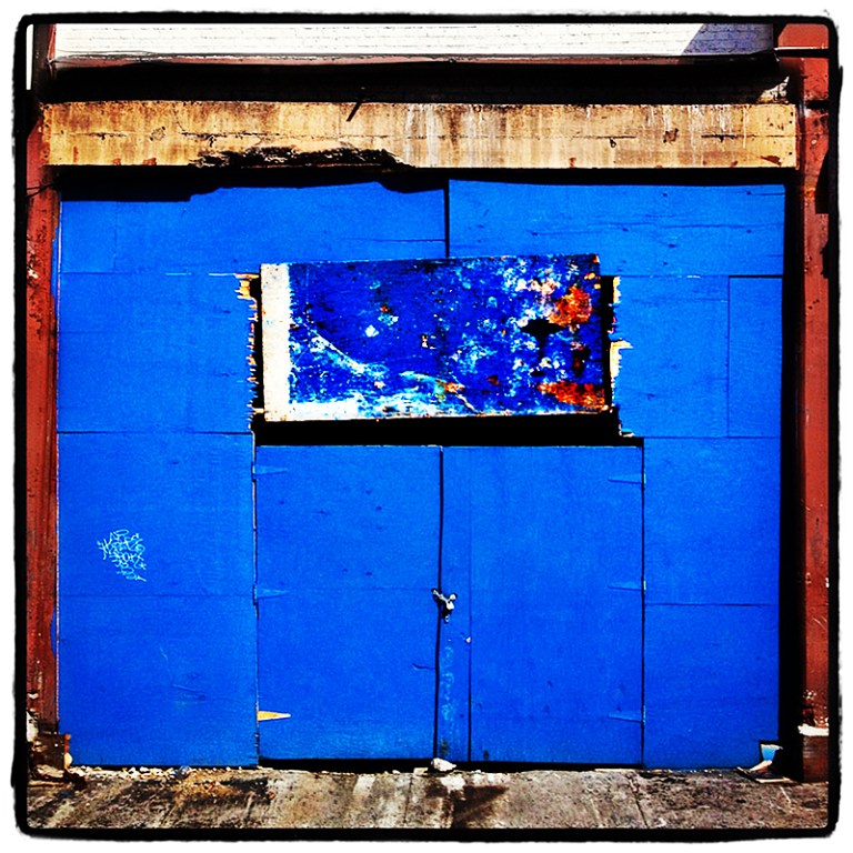 Blue Garage Door Astract Blog iDiarist